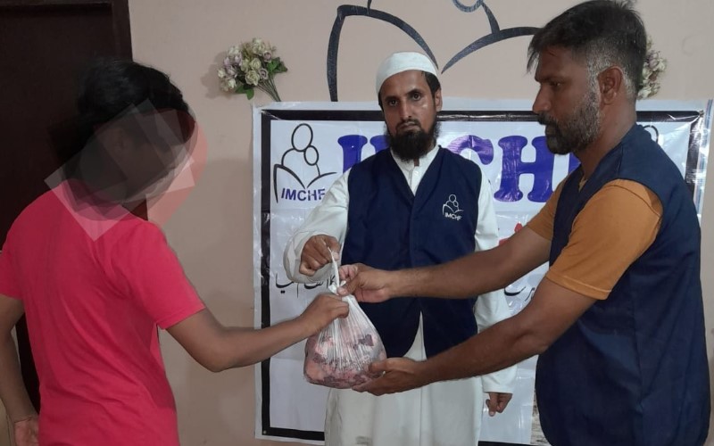 Meat distribution at IMCHF on EID-ul-Azha 2022