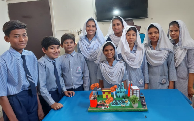 IMCHF Noor ul ilm students perfomed class project on Air Pollution.